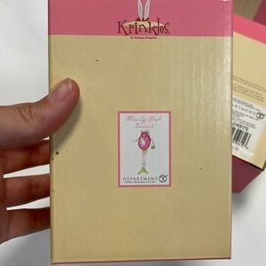 Krinkles by Patience Brewster mini Easter egg person ornament - pink